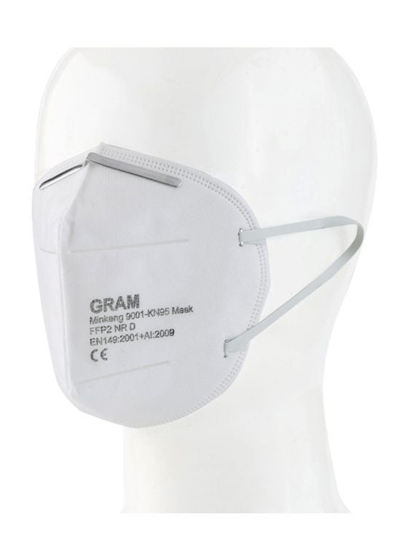 KN95 & FFP2 Protective Face Mask, White, 1-Piece