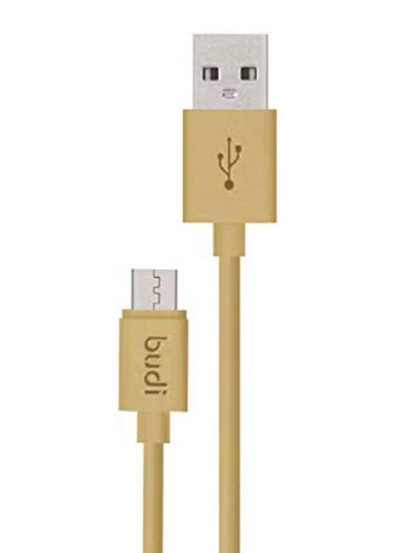 

Budi 1.2-Meter Micro USB Cable, USB Type A Male to Micro-B USB for Smartphone, Mustard Yellow