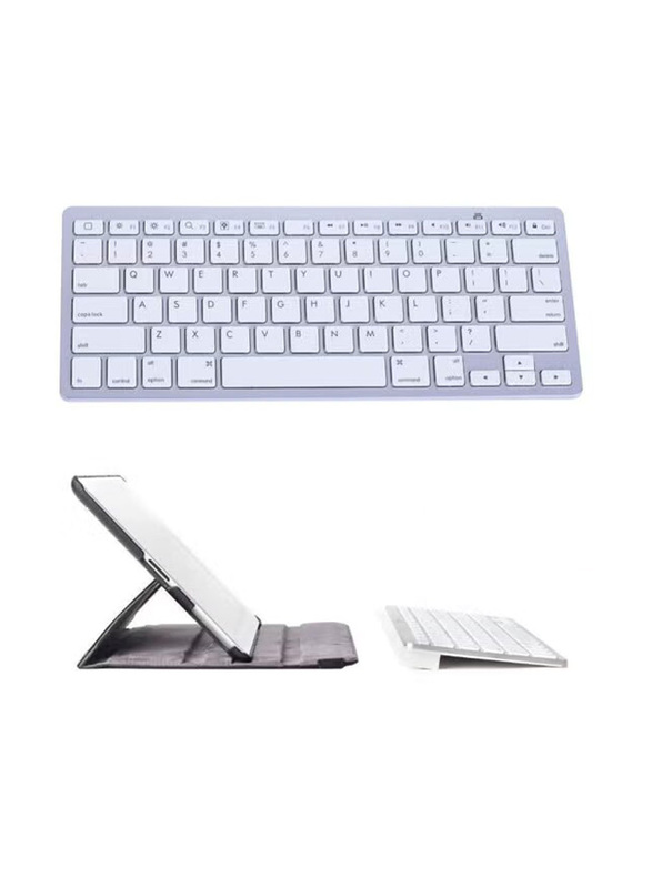 Bluetooth English Keyboard for Apple iPad/Mac/PC/Tablet/Laptop, White