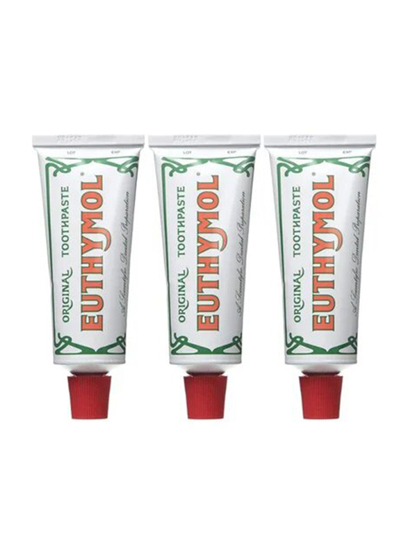 Euthymol Original Toothpaste, 3 x 75ml