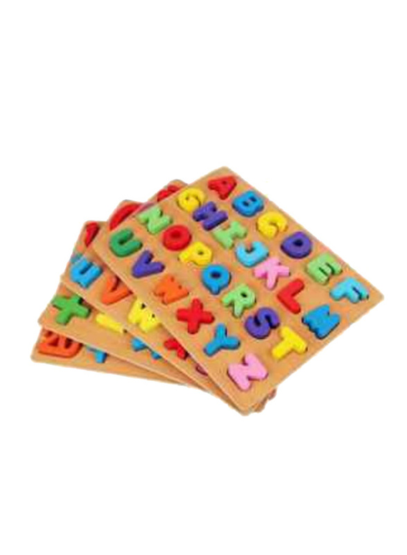 Wooden Numbers & Letters Baby Jigsaw Puzzle, 4 Pieces, Ages 3+