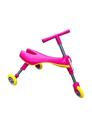 3-Wheel Scooter With Foldable Feature For Kids Comfortable Seat, 40cm, 2724488204672, Pink/Yellow
