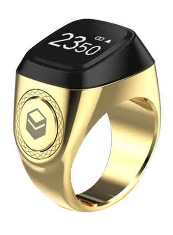 iQibla Tasbih Zikr Smart Ring for Men, 20mm, Gold