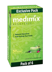 Medimix Ayurvedic Natural Glycerine Soap, 6 x 125g