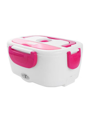 Portable Electric Heating Lunch Box, DW2440, Pink/White