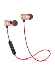 Wireless Bluetooth In-Ear Earphones, Golden/Red