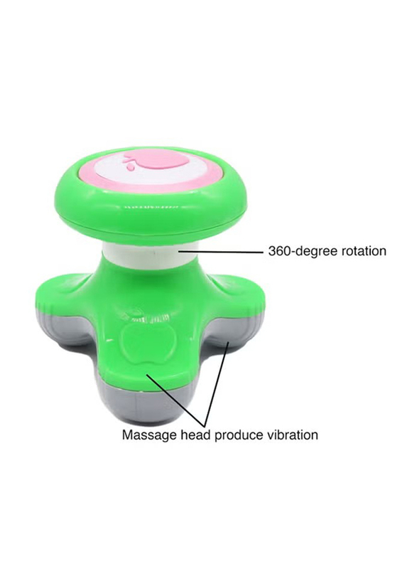 Mini Electric Vibrating Massager With USB Power Cable, Green