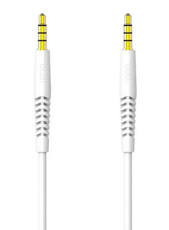 

Budi 1.2-Meters 3.5mm Jack AUX Cable, 3.5 mm Jack to 3.5 mm Jack for Smartphones/Tablets, White