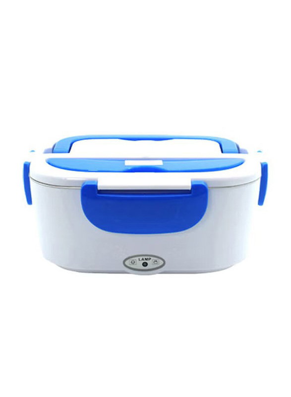 Portable Electric Lunch Box, H24043BL-KM, White/Blue