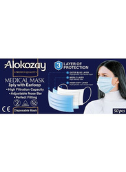 Alokozay Medical Face Mask, 50 Pieces