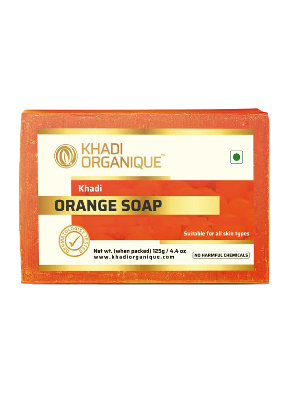Khadi Organique Handmade Orange Soap, 125gm