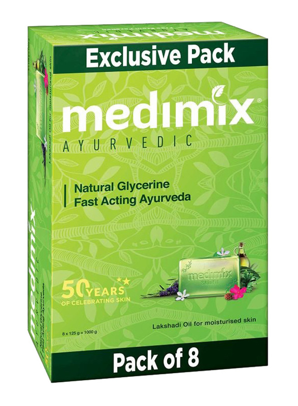 Medimix Natural Glycerine Bathing Bar, 8x125gm