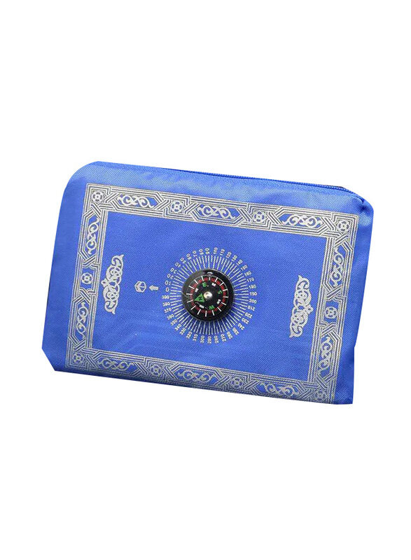 

Generic Portable Compass Pattern Prayer Mat, 60 x 100cm, Blue/White