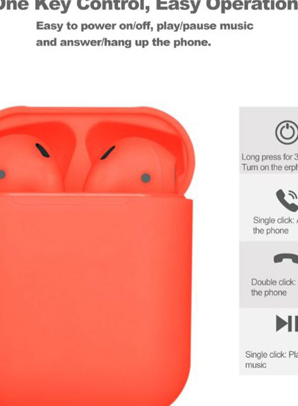 Wireless Bluetooth In-Ear Earbuds, Red