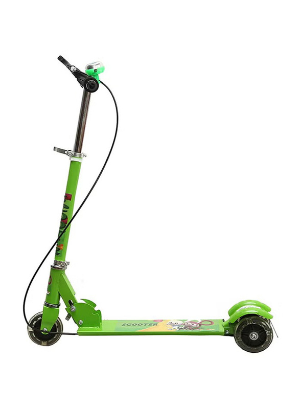 Well Play 3-Wheels Scooter For Kids, 12cm, Green