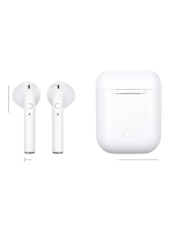 Wireless Bluetooth In-Ear Earbud with Charging Box, White