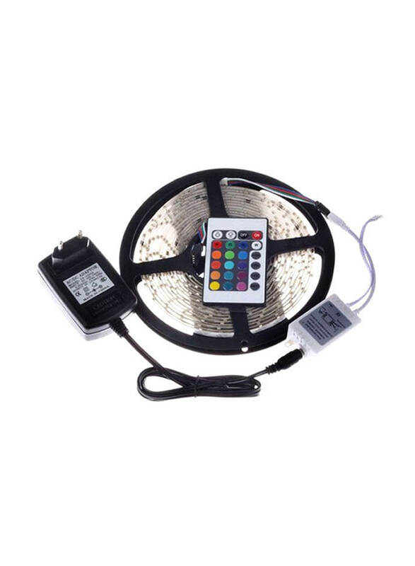 5-Meter Waterproof LED Strip Light with Remote Control, Multicolour