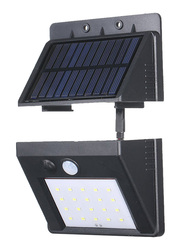 20 LED Solar Powered Sensor Wall Lamp, Black