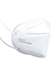 KN95 Non-Woven Elastic Anti-Dust Soft Face Protection Face Mask, White, 1-Piece