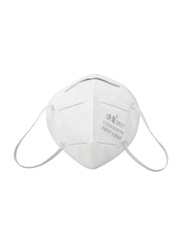 Disposable KN95 Soft Breathable Protective Face Mask, White, 5-Pieces