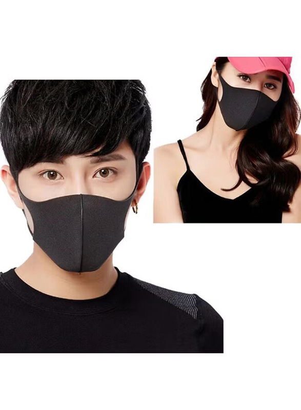 Antidust Respiratory Washable Motorcycle Muffle Mask, Black