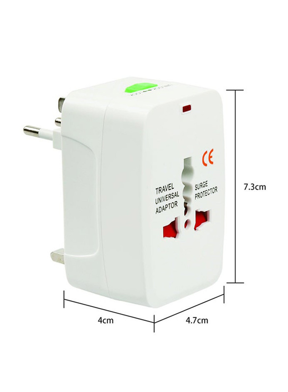 All-In-One International Adapter Plug, White