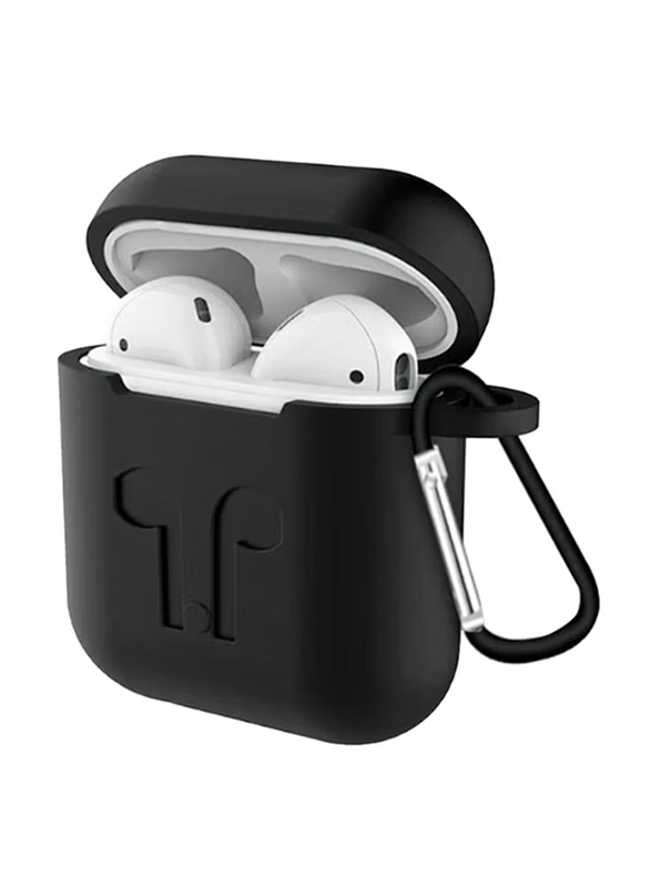 Shockproof Soft Silicone Protective Case Cover For Apple AirPods Accessories, Black