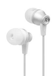 3.5mm Wired Headphone In-Ear Stereo Headset, Silver