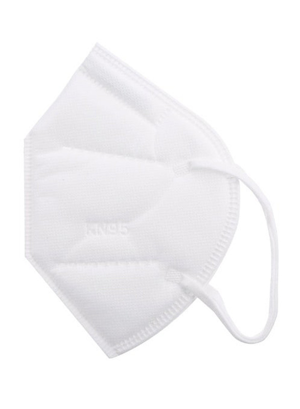 KN95 5-Layer Protective Safety Face Mask, White, 50-Pieces