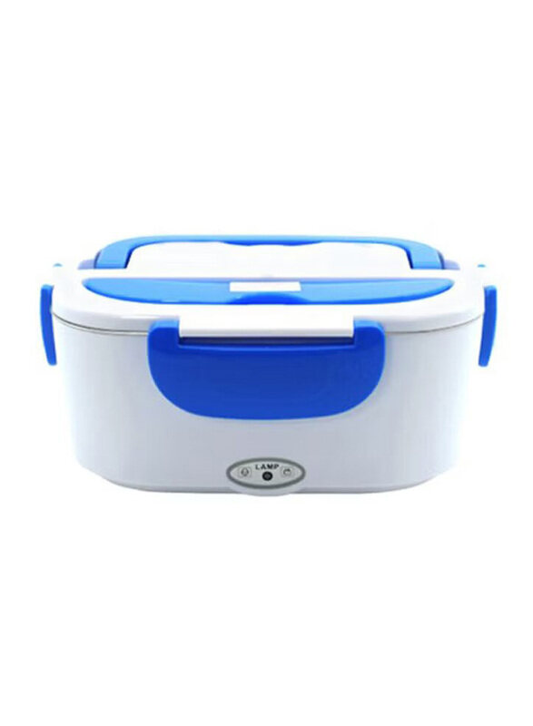 

Generic Portable Electric Heating Lunch Box, H2443BL, Blue/White