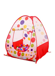 Polka Dot Printed Folding Tent with Ball Set, Ages 8+ Years