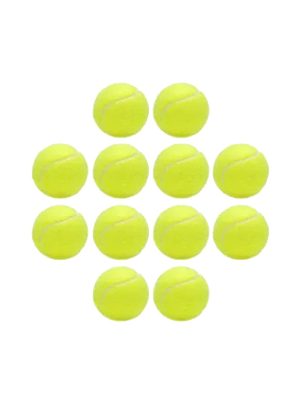 Tennis Training Ball Set, 12 Piece, Yellow