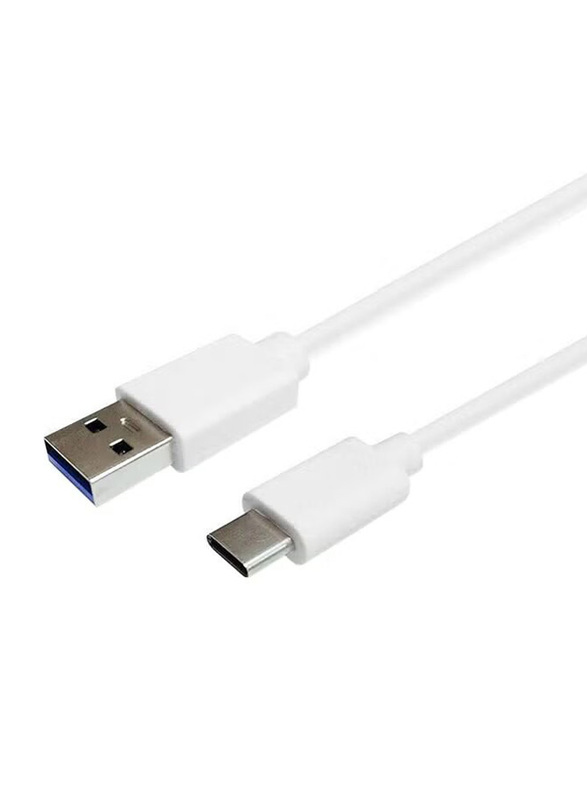 1-Meters USB Type-C Data Sync and Charging Cable, USB Type-C to USB Type A for Smartphones/Tablets, 2724340552507, White