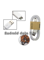 Wire USB Cable Date Sync Charging Cable, White