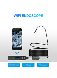 Soft Wire WiFi Endoscope 1200P Digital Handheld USB Borescope Camera, 3.5 Meter, Multicolour