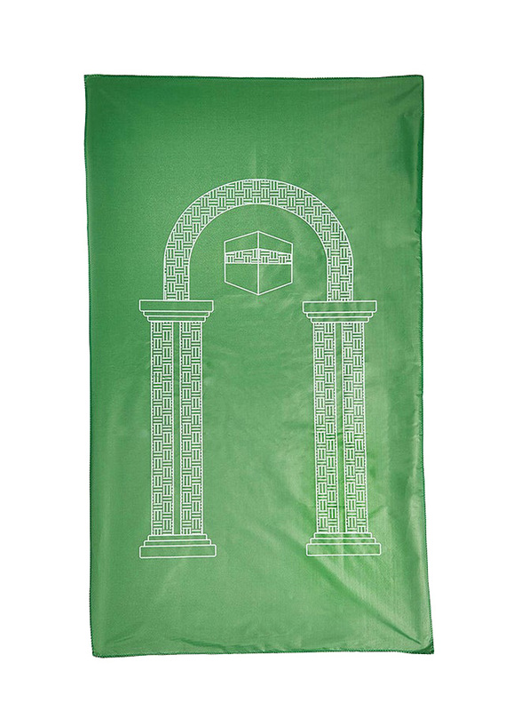 Great Bazaar Islamic Travel Portable Prayer Mat, 40 x 22inch, Green