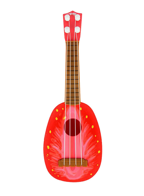 

Generic Mini Fruit Style Simulation Ukulele Guitar Toy, Red