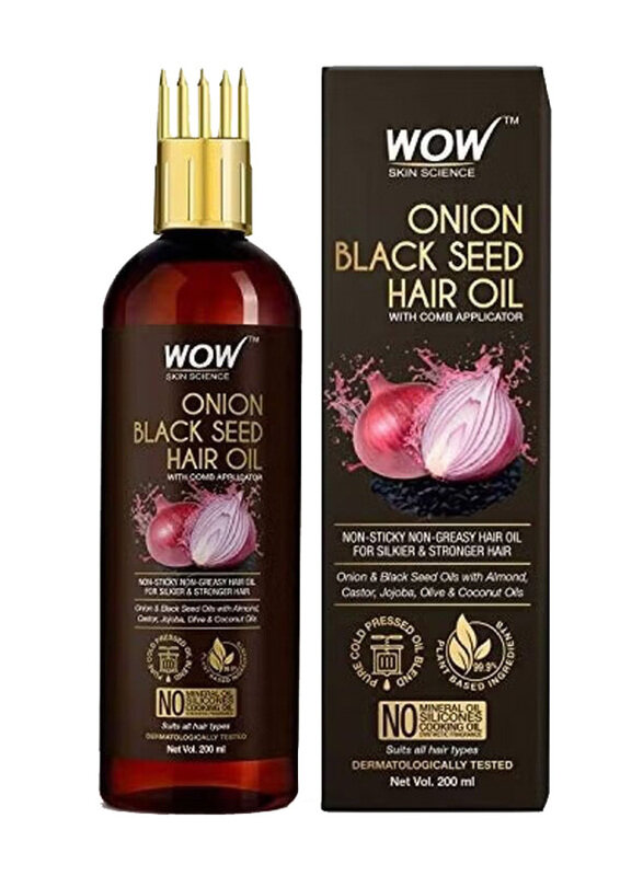 

Wow Skin Science Onion Hair Oil with Black Seed Oil Extracts for All Hair Type, 200ml