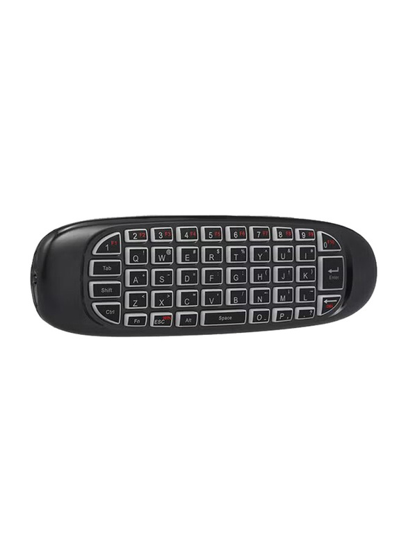 V4800 Backlit 2.4GHz Wireless Air Mouse Keyboard, Black