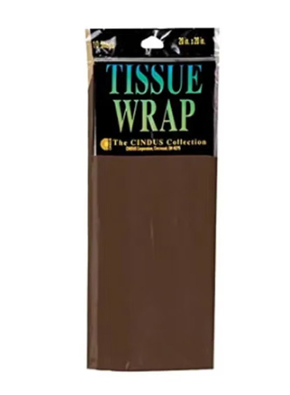 Cindus 10-Piece Premium Quality Gift Wrapping Tissue, Brown