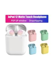 Inpods 12 Wireless Bluetooth Tws In-Ear Popup Touch Control Earbuds with Mic, Light Green