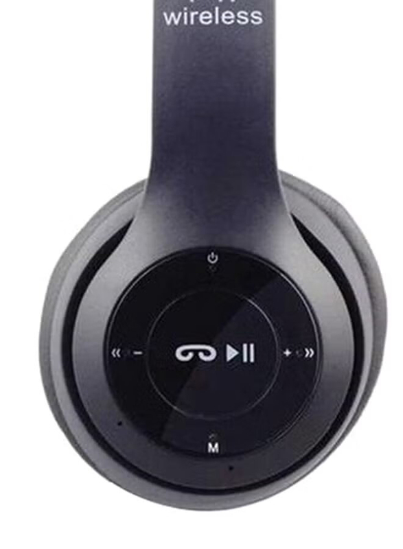 P47 Wireless Bluetooth On-Ear Headphone, Black