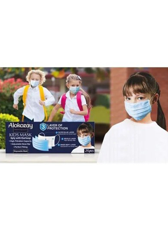 Alokozay Kids Surgical Disposable Face Mask Set, 25 Pieces