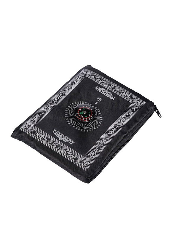 

Generic Portable Compass Pattern Prayer Mat, 60 x 100cm, Black/White