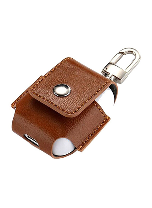 

Generic Protective Case Cover for Apple AirPods With Hook, Brown