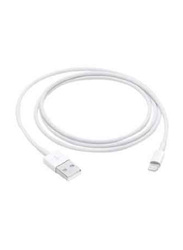 1-Meter Data Sync Lightning Charging Cable, USB Male to Lightning for Apple Phones, White