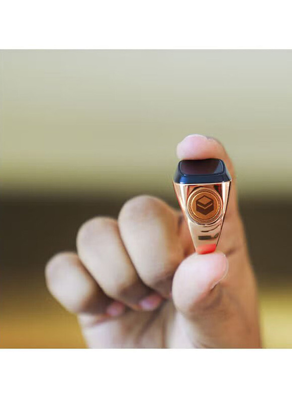 iQibla Tasbih Zikr Smart Ring for Men, 20mm, Rose Gold