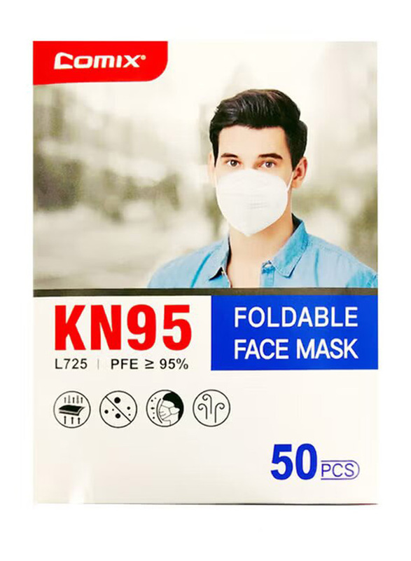 5-Layered KN95 Dustproof Face Mask, 50 Pieces