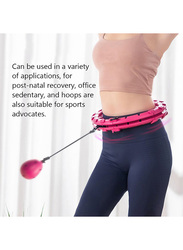 Thin Waist Abdominal Exercise Massage Hoop, 38cm, Pink