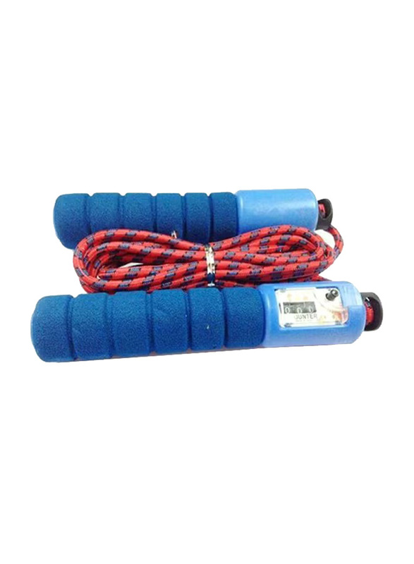 Skipping Jump Rope With Counter, 274cm, Blue/Red